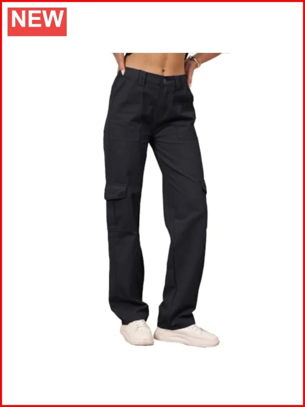 High Waisted Cargo Pants with 6 Pockets Y2K Streetwear